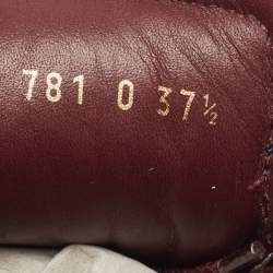 Pre Owned Valentino Tricolor Printed Leather Rockstud Low Top Sneakers Size 37.5