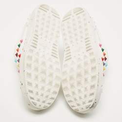 مملوكة مسبقًا Valentino White Leather  Low Top Sneakers Size 40