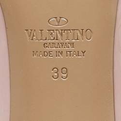 Pre Owned Valentino Pink Patent Leather Rockstud Pumps Size 39