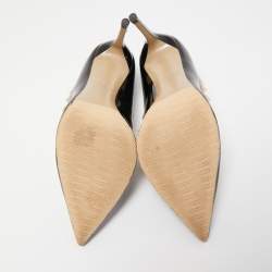 Pre Owned Valentino Black/Beige Leather and Patent  Rockstud  Pumps Size 38