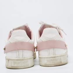 Valentino White/Pink Leather Backnet Sneakers Size 39