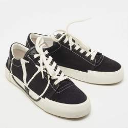 Pre Owned Valentino Black Canvas Low Top Sneakers Size 39