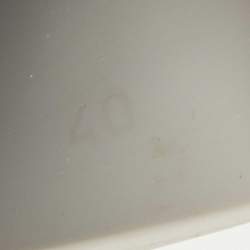 Pre Owned Valentino Grey/Pink Rubber VLTN Flat Slides Size 40