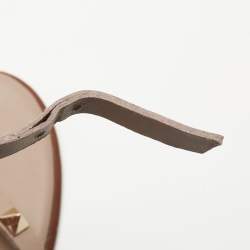 Pre Owned Valentino Beige Leather Rockstud  Strappy Sandals Size 38