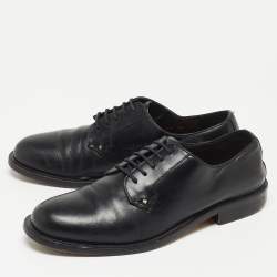 Valentino Black Leather Lace Up Derby Size 38