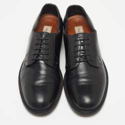 Valentino Black Leather Lace Up Derby Size 38