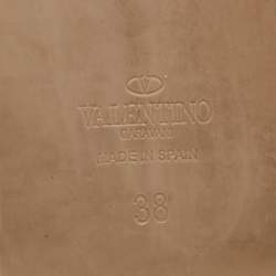 Pre Owned Valentino White Lace Espadrille Flats Size 38