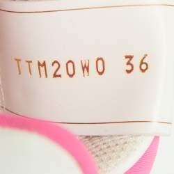 Pre Owned Valentino White Leather Vlogo Rockstud Low Top Sneakers Size 36