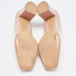 Pre Owned Valentino Dusty Pink Patent Leather One Stud Pumps Size 40