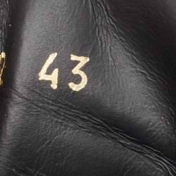 Pre Owned Valentino White/Black Leather Roman Stud High Top Sneakers Size 43