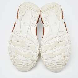 Pre Owned Valentino White Leather VLTN Bounce Sneakers Size 37.5