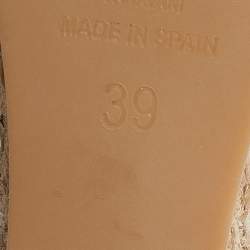 Pre Owned Valentino Black Patent Leather Espadrille Wedge Ankle Strap Sandals Size 39