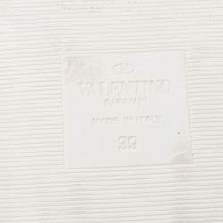 Pre Owned Valentino Green Leather Rockstud Flat Slides Size 39