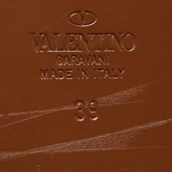 مملوكة مسبقًا Valentino Transparent PVC VLogo Flat Slides Size 39