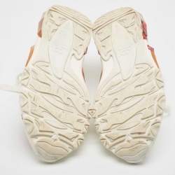 Pre Owned Valentino x Undercover White Leather Chain Rose Print Bounce Sneakers Size 40