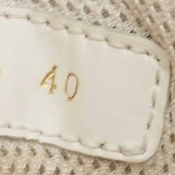 Pre Owned Valentino x Undercover White Leather Chain Rose Print Bounce Sneakers Size 40