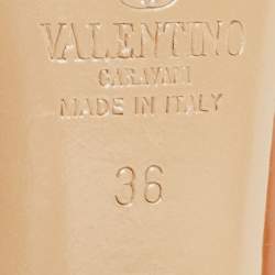 Valentino Brown/Beige Patent Rockstud Pumps Size 36