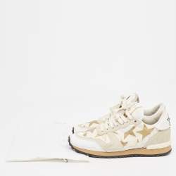 Pre Owned Valentino Multicolor Suede and Leather Rockrunner Sneakers Size 38.5