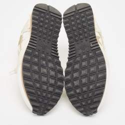 Pre Owned Valentino Multicolor Suede and Leather Rockrunner Sneakers Size 38.5