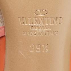 Valentino Multicolor Mesh and Patent Peep Toe Ankle Wrap Sandals Size 39.5    