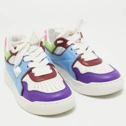 Pre Owned Valentino Multicolor Leather Roman Stud Sneakers Size 35
