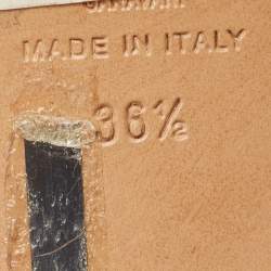 Pre Owned Valentino Black Leather Rockstud Slide Sandals Size 36.5