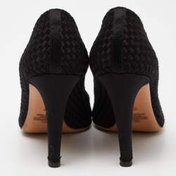 Valentino Black Woven Leather Pumps Size 37