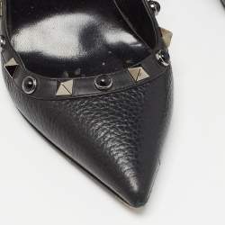 Valentino Black Leather Rockstud Pumps Size 35