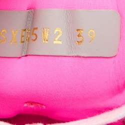 Pre Owned Valentino Multicolor Suede and Fabric Runner Low Top Sneakers Size 39