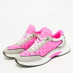 Pre Owned Valentino Multicolor Suede and Fabric Runner Low Top Sneakers Size 39