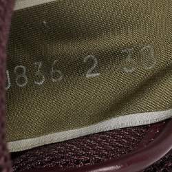 Pre Owned Valentino Burgundy Leather Rockstud High Top Sneakers Size 38