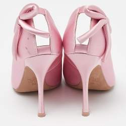 Pre Owned Valentino Pink Satin Nite-Out Pointed Toe Pumps Size 39