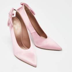 Pre Owned Valentino Pink Satin Nite-Out Pointed Toe Pumps Size 39
