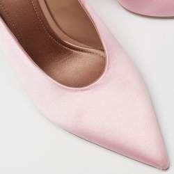 Pre Owned Valentino Pink Satin Nite-Out Pointed Toe Pumps Size 39