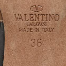 Pre Owned Valentino Multicolor Leather Rockstud Caged Pumps Size 36