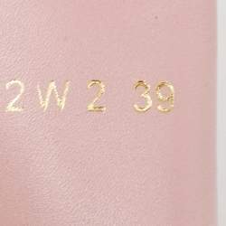 Pre Owned Valentino Light Pink/White Suede and Leather Fly Crew Low Top Sneakers Size 39