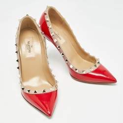 Valentino Red Patent Leather Rockstud Pumps Size 36