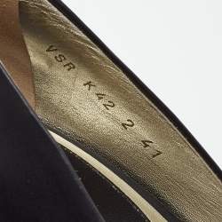 Pre Owned Valentino Black Leather Rockstud Pointed Toe Pumps Size 41