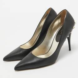 Valentino Black Leather Rockstud Pumps Size 40.5