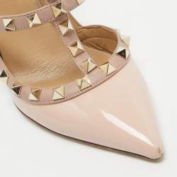 Valentino Beige Patent Rockstud Pumps Size 36.5