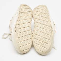 Pre Owned Valentino White Leather  One Stud Law Top Sneakers Size 39