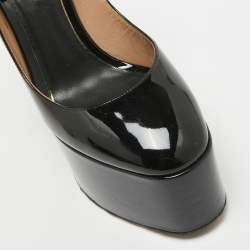 Valentino Black Patent Tango Platform Pumps Size 37.5