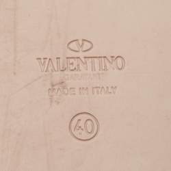 Pre Owned Valentino Black Lace and Mesh Espadrille Flats Size 40