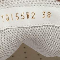 Pre Owned Valentino White Leather and Mesh Low Top Sneakers Size 38