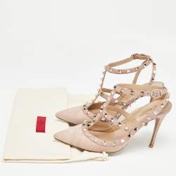 Valentino Dusty Pink Suede and Leather Rockstud Pumps Size 38