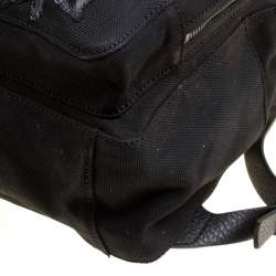 Valentino Black Canvas Embroidered Butterfly Backpack 