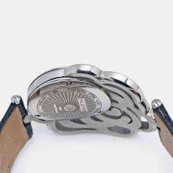 Valentino Black Stainless Steel Lizard Leather Rosier Baselworld V55 Women's Wristwatch 40 mm