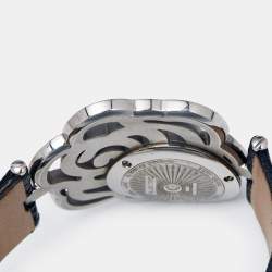 Valentino Black Stainless Steel Lizard Leather Rosier Baselworld V55 Women's Wristwatch 40 mm