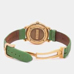 مملوكة مسبقًا Valentino Silver Yellow Gold Plated Histoire Women's Wristwatch 37 mm