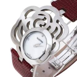 Valentino White Stainless Steel Rosier Baselworld V55 Women's Wristwatch 40 mm